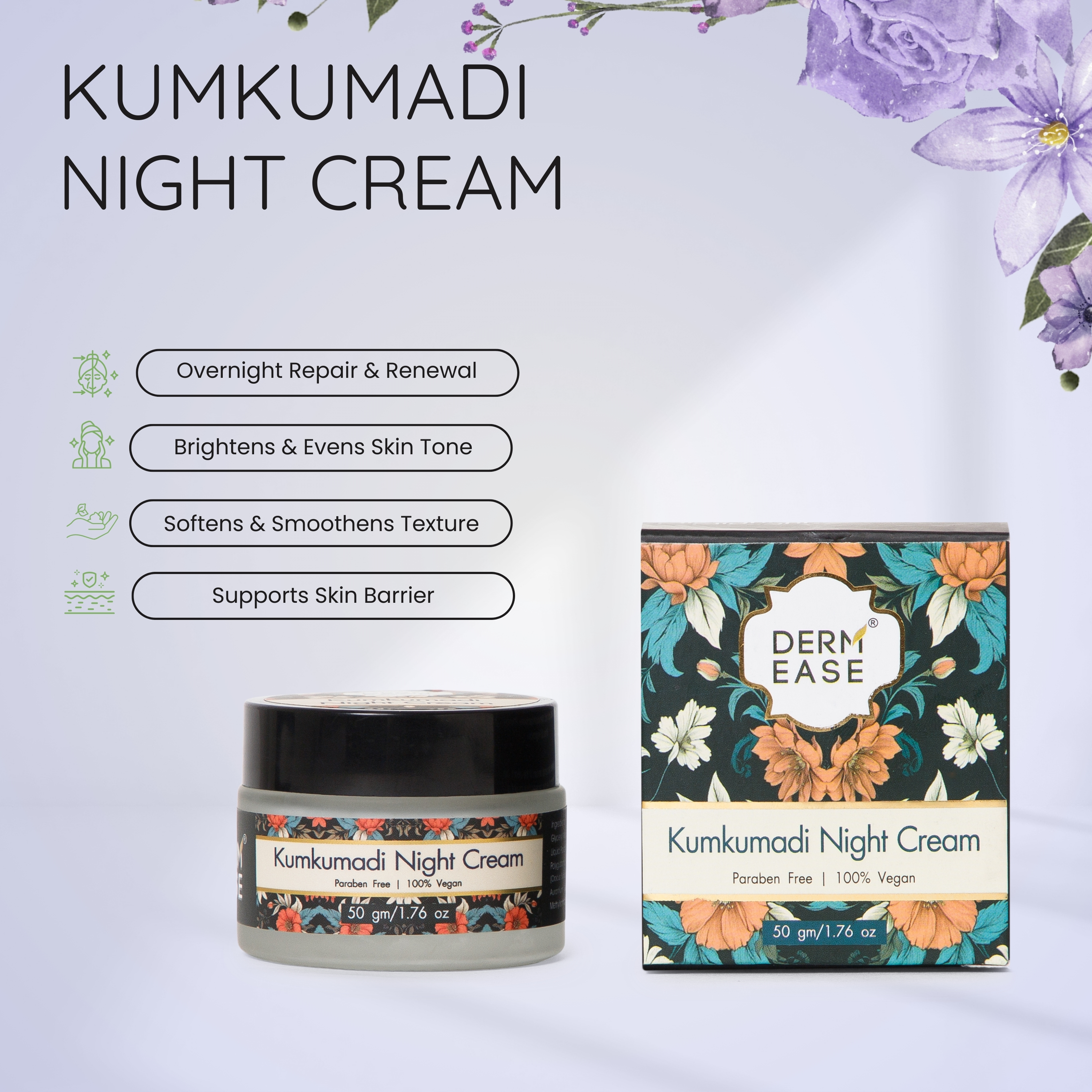 DERM EASE KUMKUMADI NIGHT CREAM